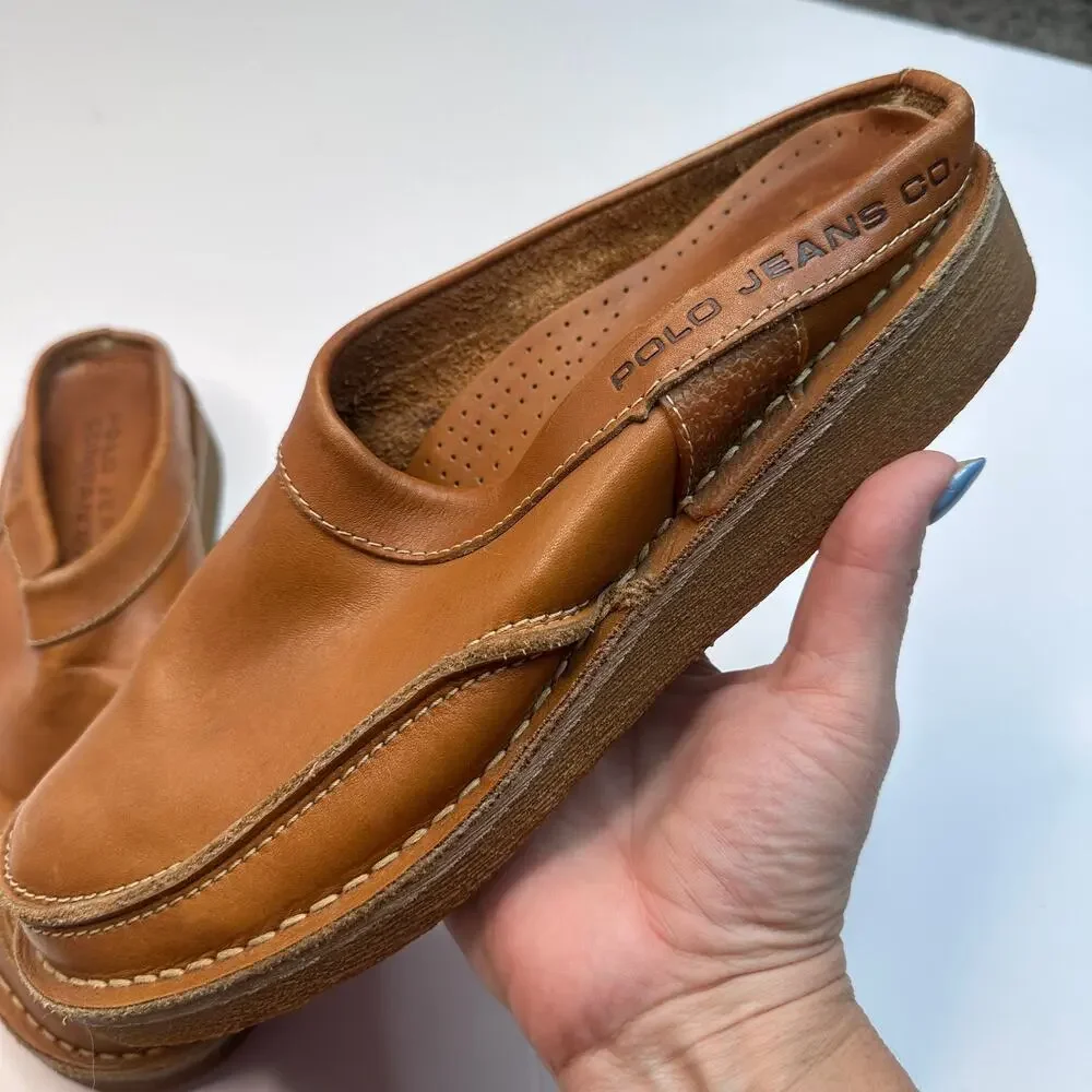 POLO Jeans Co Tan Clogs
